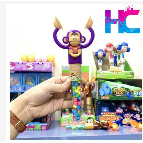 Kẹo đồ chơi hình chú khỉ chiêng vỗ tay - hang_chuan