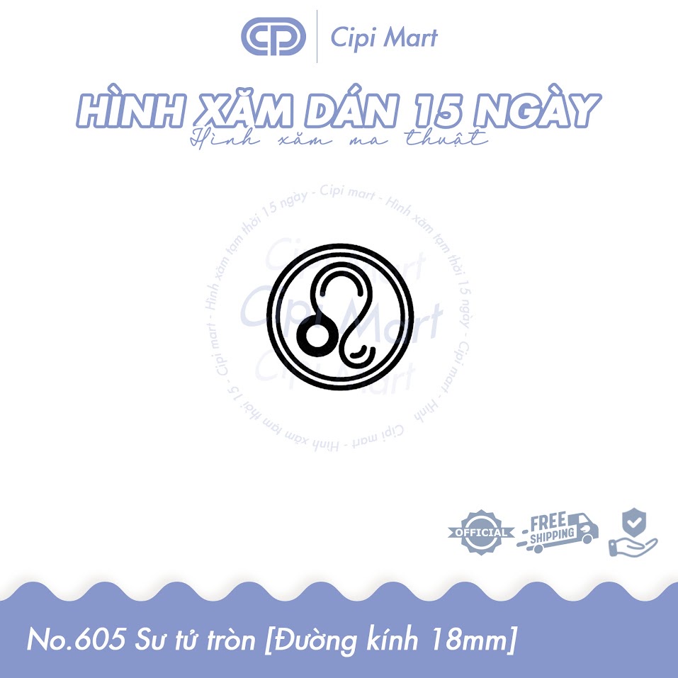 CIPI MART - Hình xăm tạm thời 15 NGÀY - chống nước, cọ xát 605