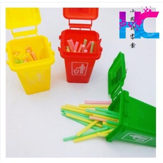 Kẹo tăm lạnh bột trái cây hình thùng rác - hang_chuan