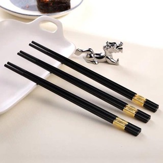 Đũa khảm vàng 1 hộp10 đôi đũa dùng để ăn cơm, trang trí rất đẹp
