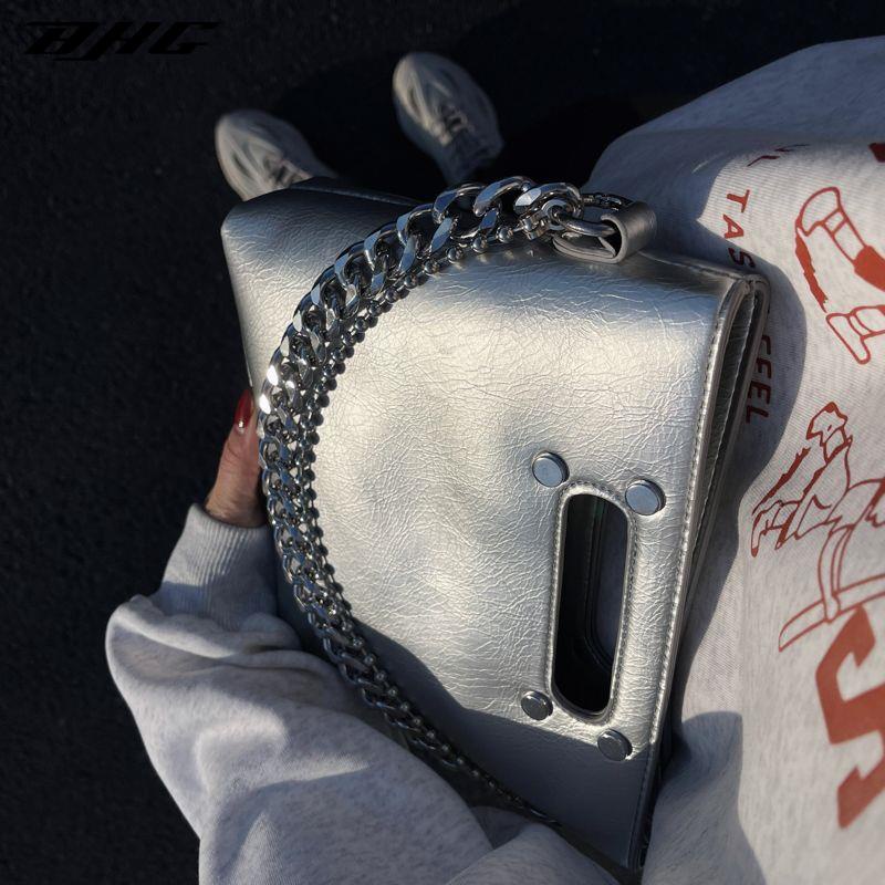 Túi xách BJHG WAVW đeo vai phối dây xích thời trang mới 2023 dành cho nữ