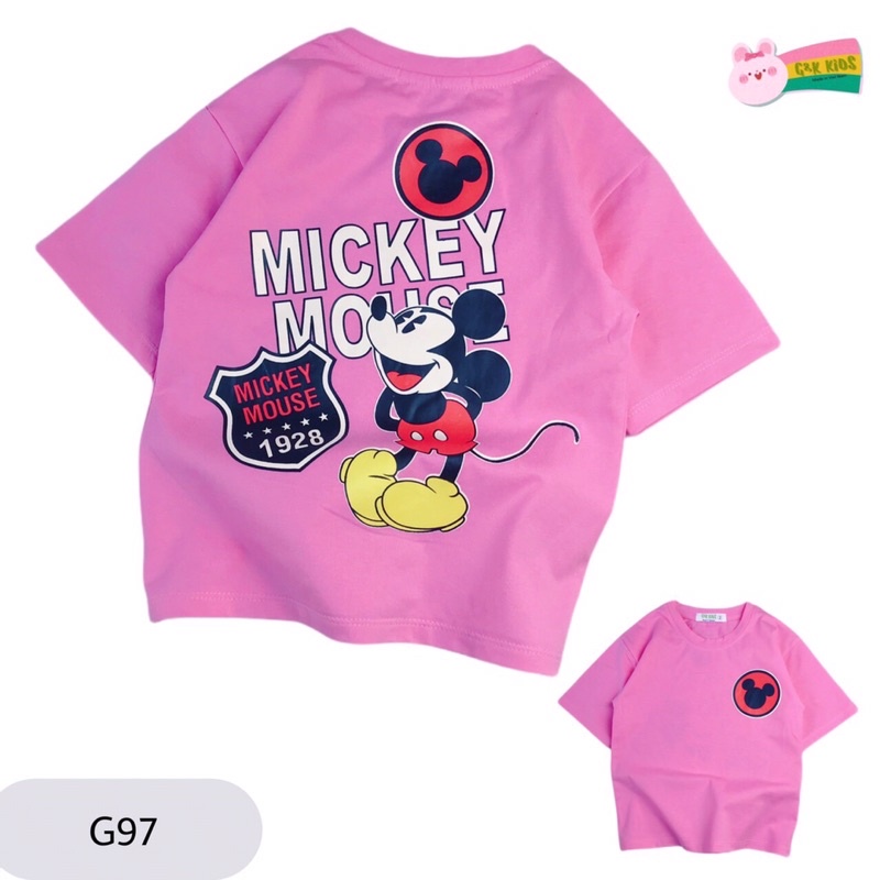 Áo Thun Form Rộng Bé Gái Mickey Mouse G97 Size 25-40kg - G&K Kids - SevenPoro