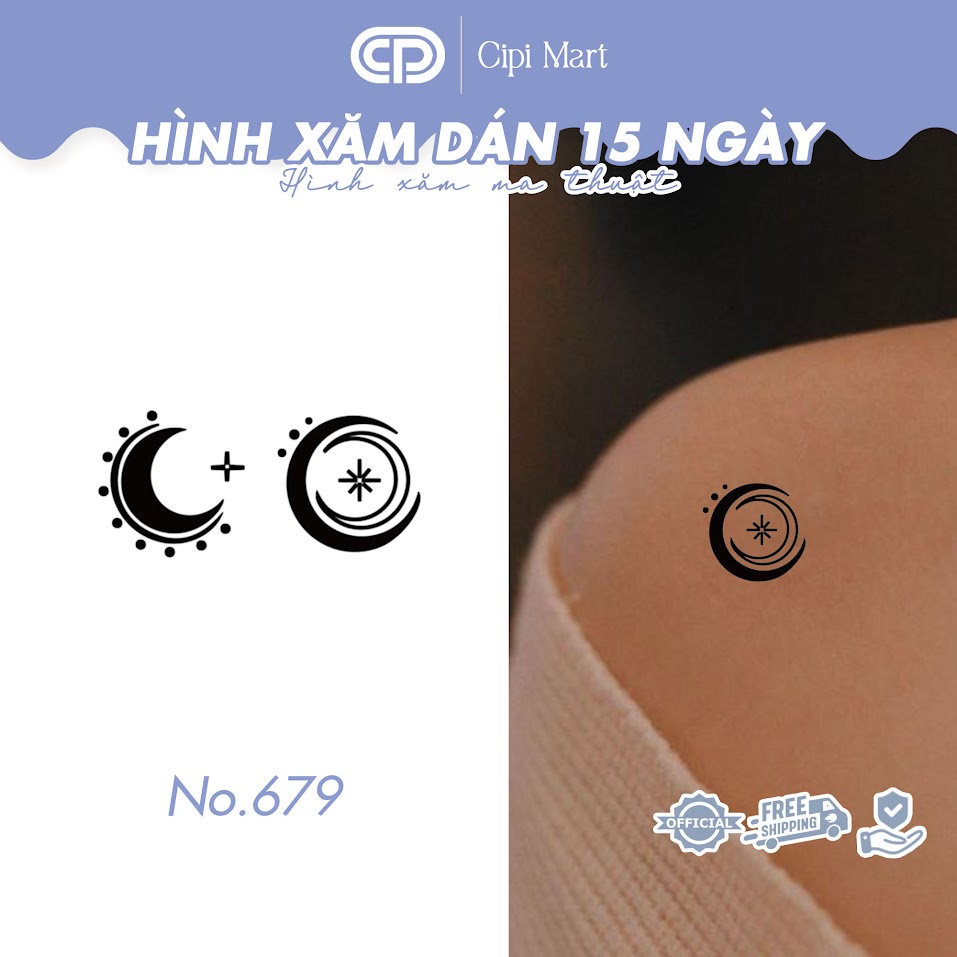 CIPI MART - Hình xăm tạm thời 15 NGÀY - chống nước, cọ xát 679
