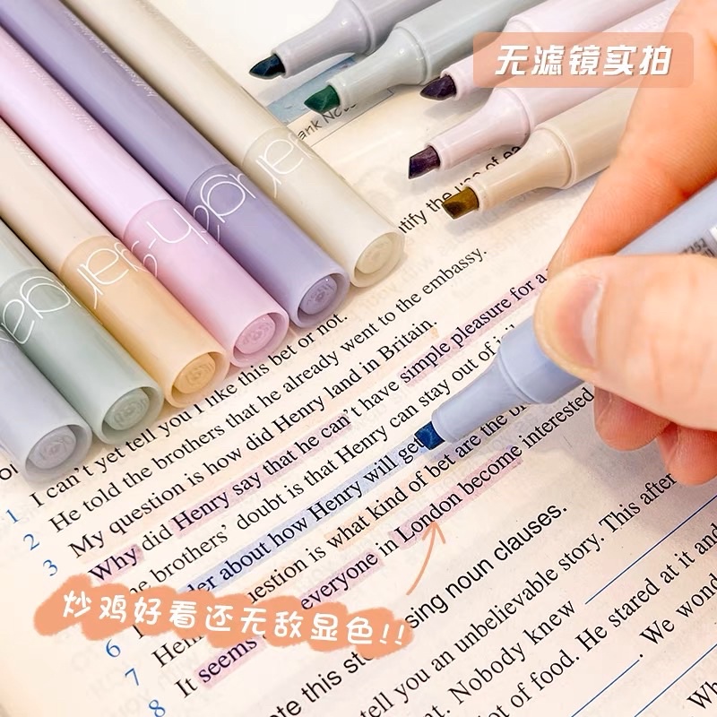 Bút highlight pastel đánh dấu sách vở, bút dạ quang ghi chú hssv echopshop