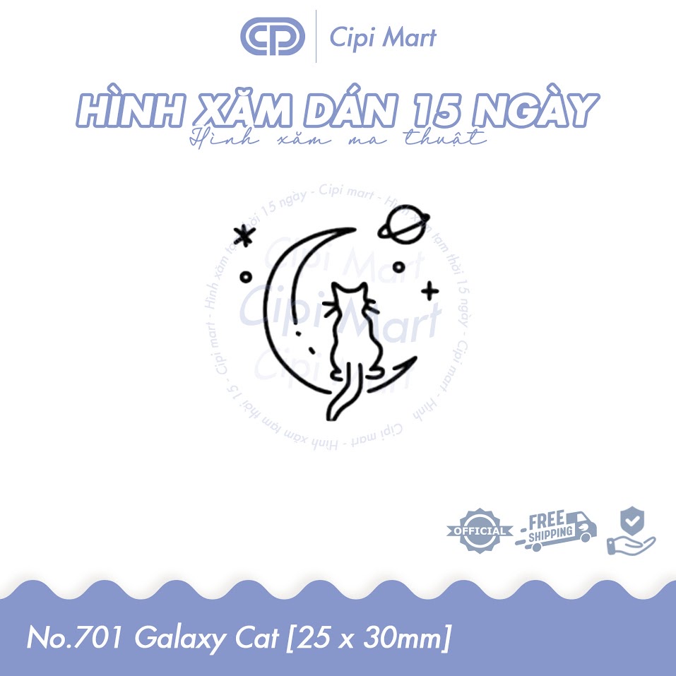 CIPI MART - Hình xăm tạm thời 15 NGÀY - chống nước, cọ xát 701