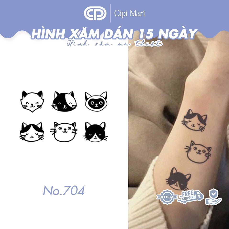 CIPI MART - Hình xăm tạm thời 15 NGÀY - chống nước, cọ xát 704