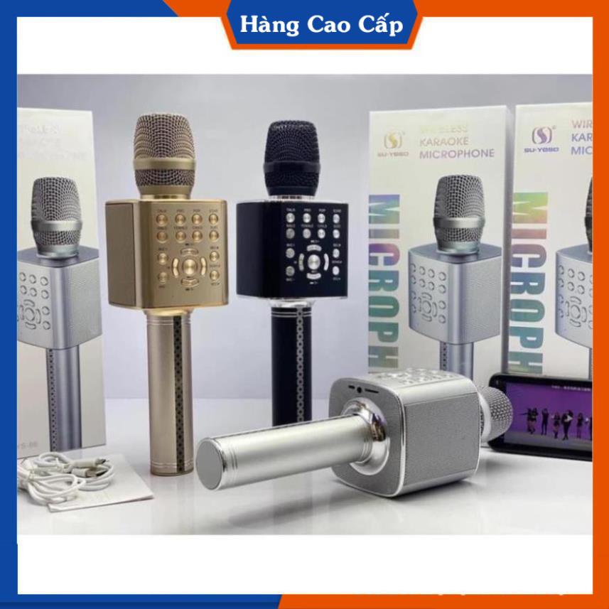 Mic karaoke kèm loa Bluetooth YS-95, YS-96,YS-98 bass trầm ấm - Hỗ trợ ghi âm- bảo hành 12 tháng