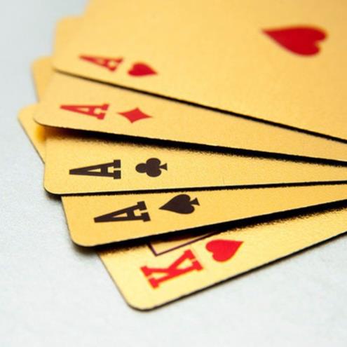 Bộ bài Tây mạ vàng cao cấp 24k chống thấm nước. Tú lơ khơ