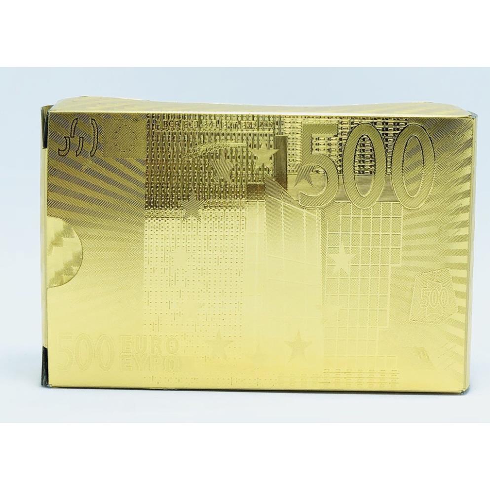 Bộ bài Tây mạ vàng cao cấp 24k chống thấm nước. Tú lơ khơ