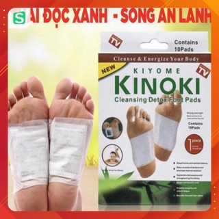 Hộp 10 miếng dán chân thải độc nhật bản kinoki detox foot patch, miếng dán thải độc chân