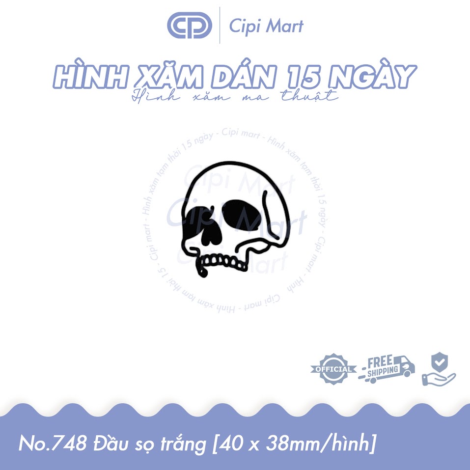 CIPI MART - Hình xăm tạm thời 15 NGÀY - chống nước, cọ xát 748