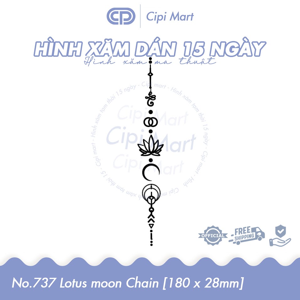 CIPI MART - Hình xăm tạm thời 15 NGÀY - chống nước, cọ xát 737