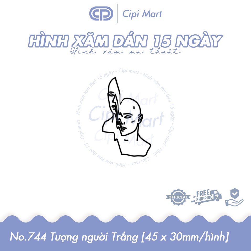CIPI MART - Hình xăm tạm thời 15 NGÀY - chống nước, cọ xát 744