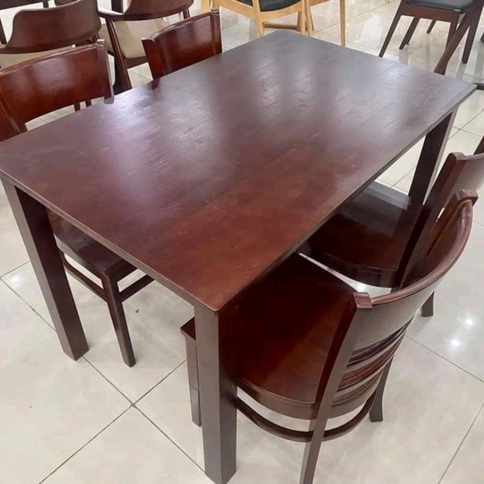 Bộ bàn ăn cơm 4 ghế Cabin mặt gỗ - bàn ăn gỗ đương nhiên - Bảo hành 12 THÁNG - Bàn Ăn Ngọc Mai - NỘI THẤT NGỌC MAI