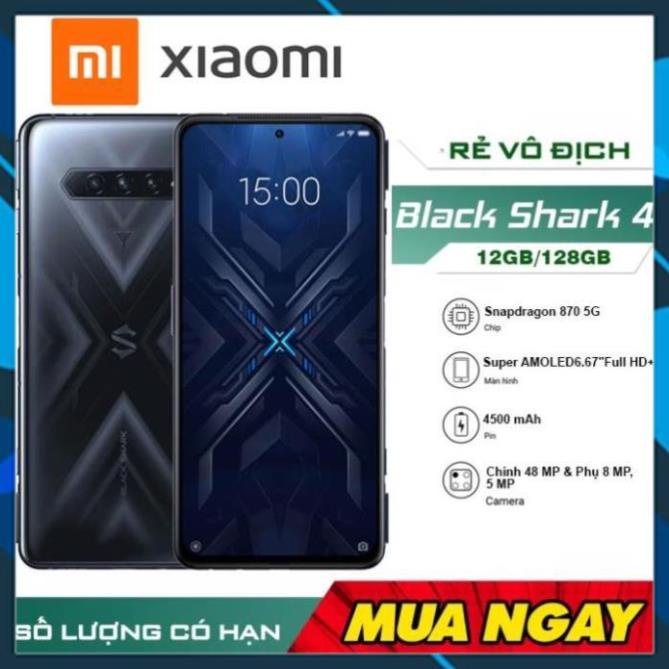 Điện thoại Xiaomi Black shark 4 12GB/128GB - hàng chính hãng - mới 100% - bảo hành tron gói