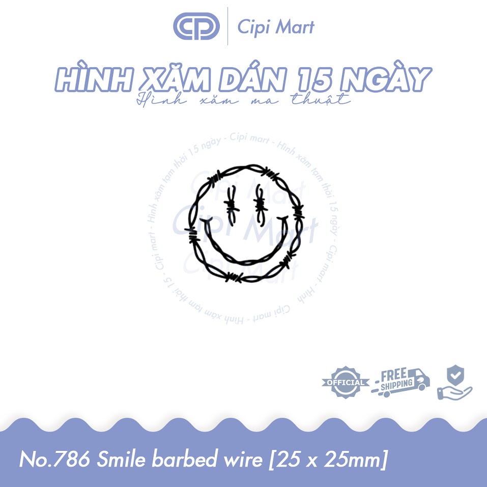 CIPI MART - Hình xăm tạm thời 15 NGÀY - chống nước, cọ xát 786