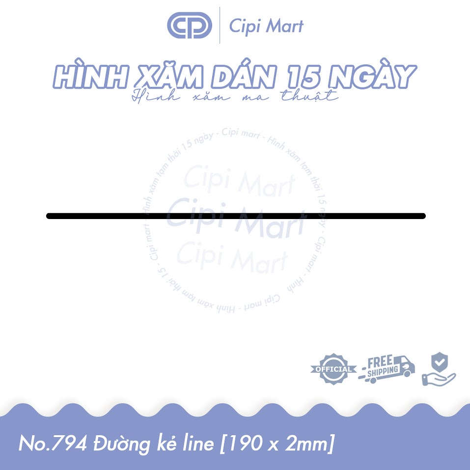 CIPI MART - Hình xăm tạm thời 15 NGÀY - chống nước, cọ xát 794