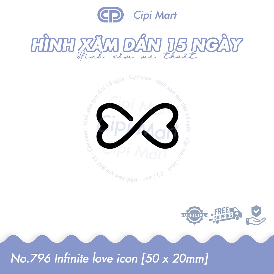 CIPI MART - Hình xăm tạm thời 15 NGÀY - chống nước, cọ xát 796