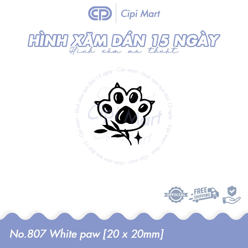 CIPI MART - Hình xăm tạm thời 15 NGÀY - chống nước, cọ xát 807