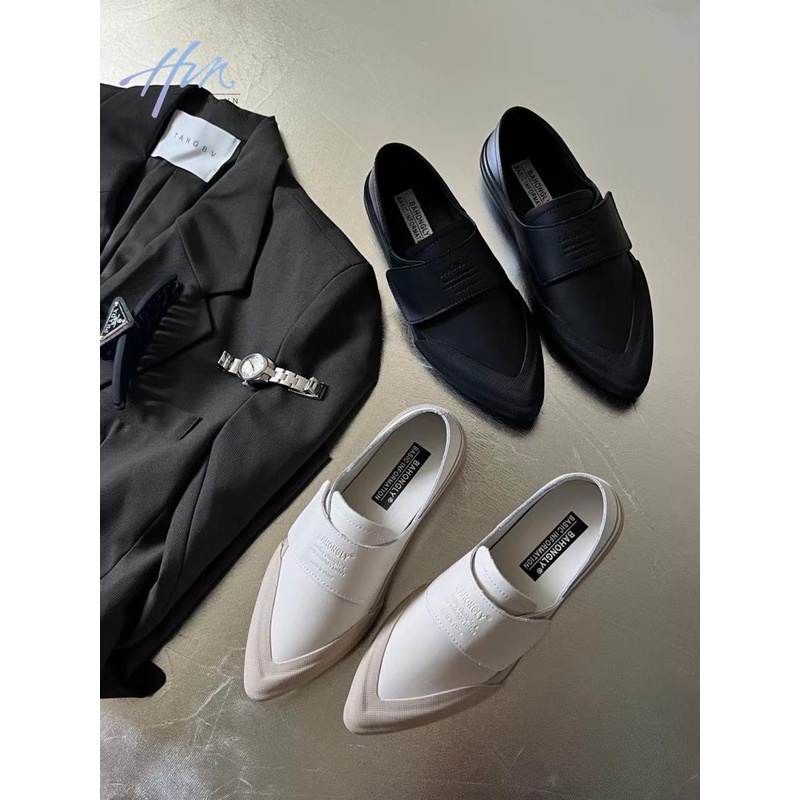 Giày Da Mũi Nhọn Thời Trang Retro Thanh Lịch Xinh Xắn