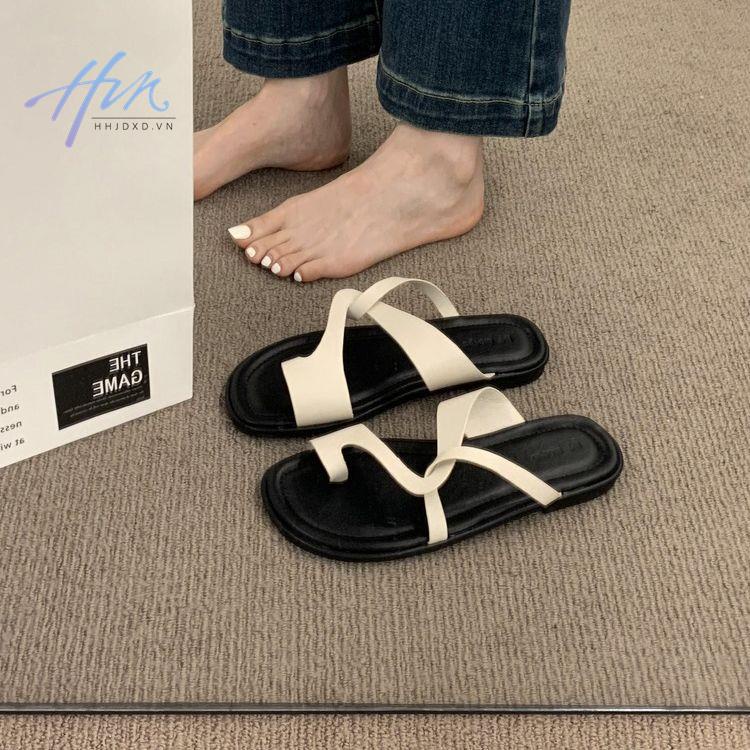 Dép Sandal Đế Bằng Mềm Mại Thoải Mái Thời Trang Mùa Hè Phong Cách Hàn Quốc Cho Nữ