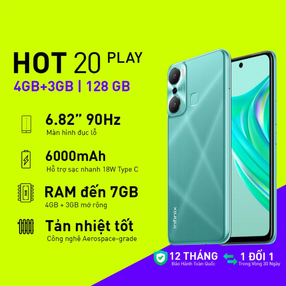 Điện thoại Infinix Hot 20 Play 4GB/128GB  - Máy Mới 100% Nguyên Seal FullBox Bảo hành Chính Hãng Lỗi 1 Đổi 1 . | BigBuy360 - bigbuy360.vn