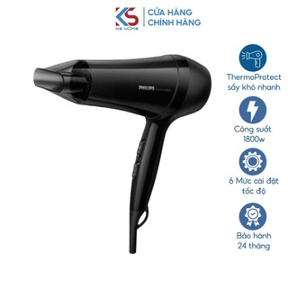 Máy sấy tóc Philips 2 chiều nóng lạnh BHC020 công suất lớn 1800W tạo kiểu tóc chuẩn salon, BH 24 tháng, KS home