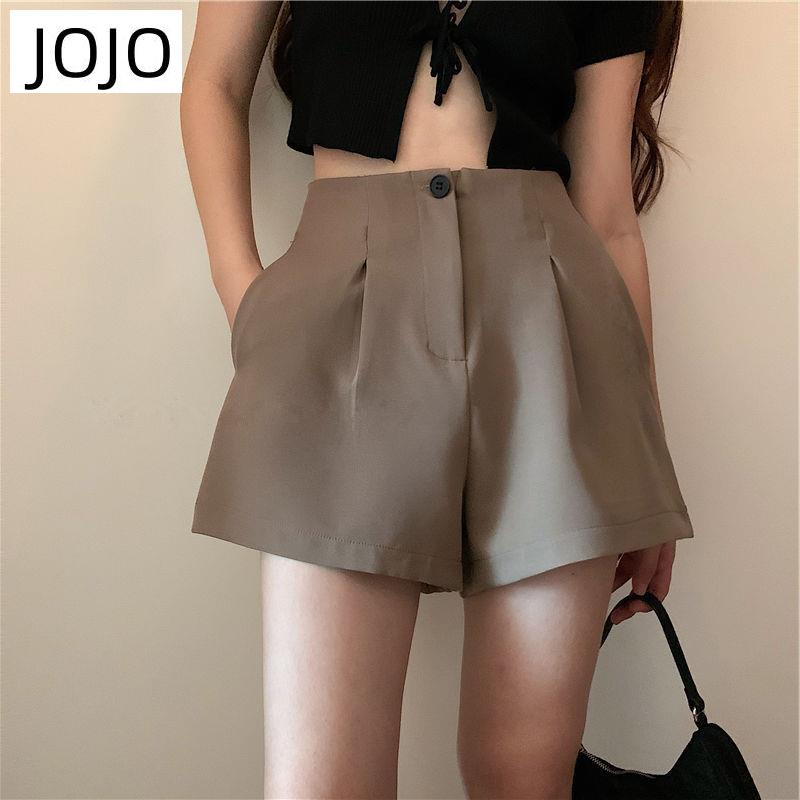 Quần Short Chữ a Lưng Cao Dáng Rộng Màu Cà Phê Phong Cách Mới Cho Nữ