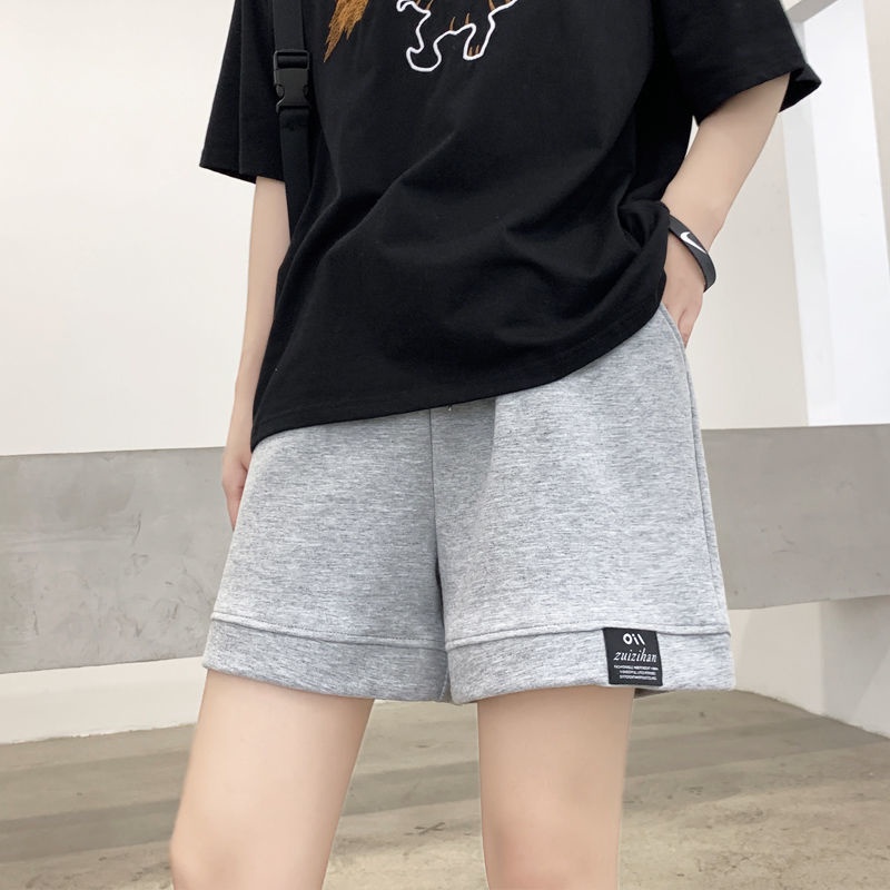 Quần Short Thể Thao Ống Rộng Lưng Cao Thời Trang Mùa Hè Cho Nữ