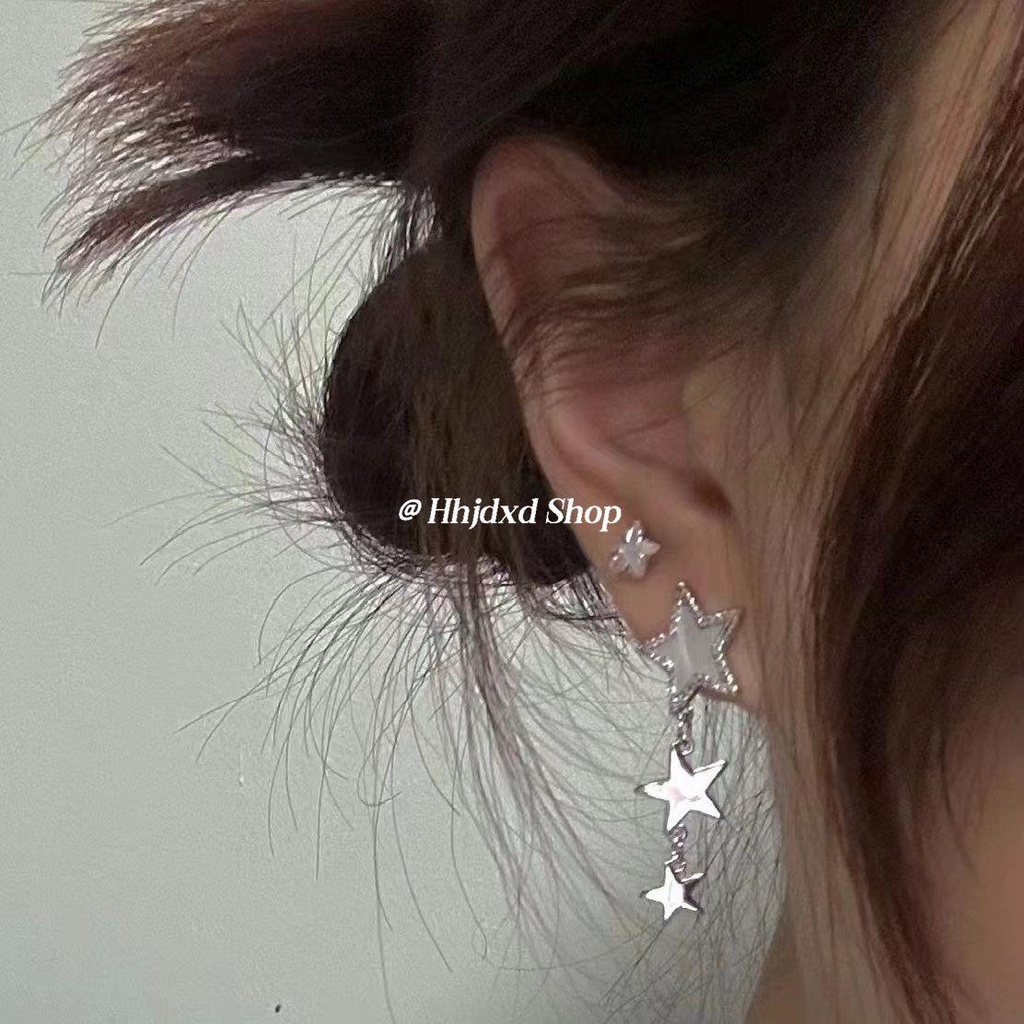 Khuyên Tai Tua Rua Đính Đá Zircon Sang Trọng Dễ Phối Đồ