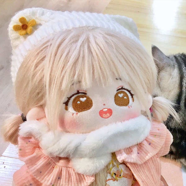 Búp Bê Nhồi Bông Cotton 20cm Mặc Quần Áo Dễ Thương Cho Bạn Gái