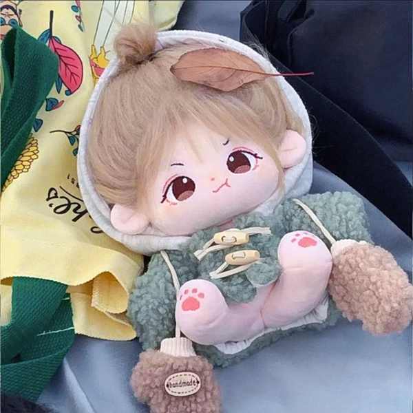 Búp Bê Nhồi Bông Cotton 20cm Mặc Quần Áo Dễ Thương Cho Bạn Gái