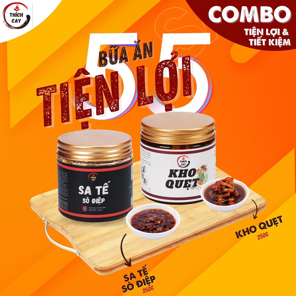 Combo Tiện Lợi - Sa tế sò điệp 250g, Kho quẹt tôm thịt 250g