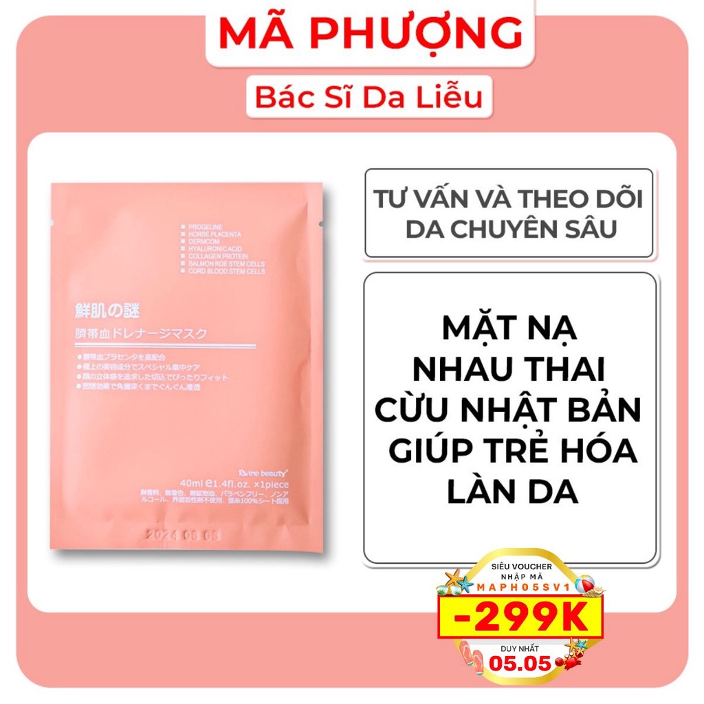 Mặt nạ nhau thai cừu Nhật Bản, mặt nạ giấy tăng sinh collagen - Hàng Chính Hãng - Dược Mỹ Phẩm Bác Sĩ Mã Phượng
