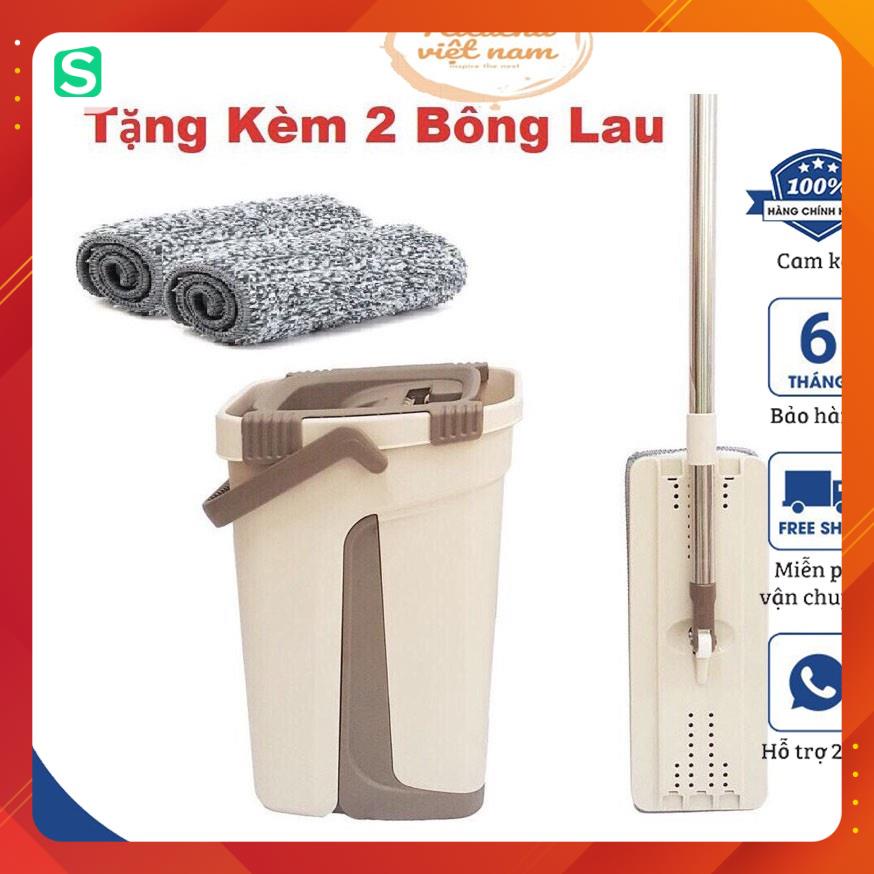 Bộ Cây Lau Nhà Chổi Lau Nhà Tự Vắt 360 Độ Chính Hãng Cao Cấp Tặng Kèm Bông