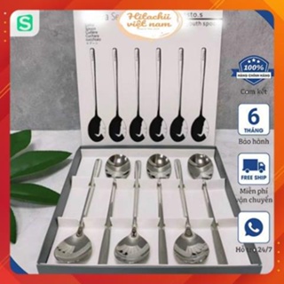 Set 6 Thìa Inox 304 Cao Cấp BỀN ĐẸP TIỆN LỢI, Thìa inox cán dài