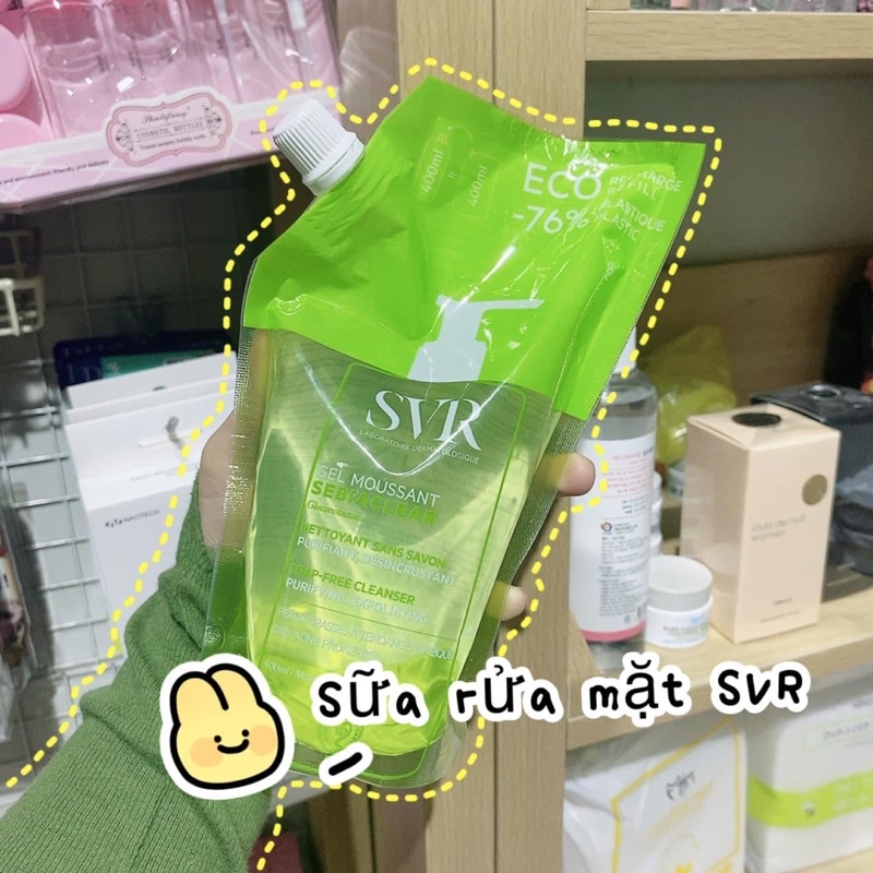 Túi refill 400ml sữa rửa mặt SVR