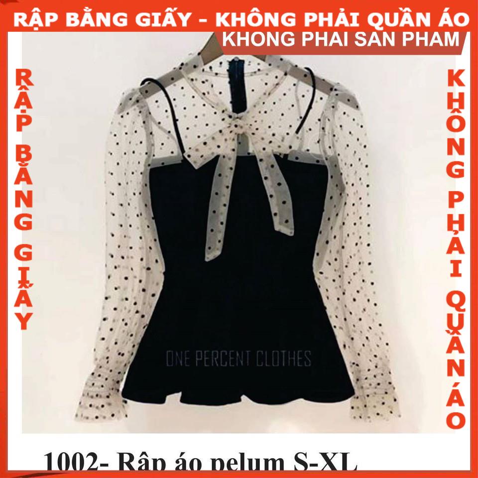 Rập giấy mã 1002- rập áo tay phồng pelum (Bản vẽ) (BẢN VẼ)