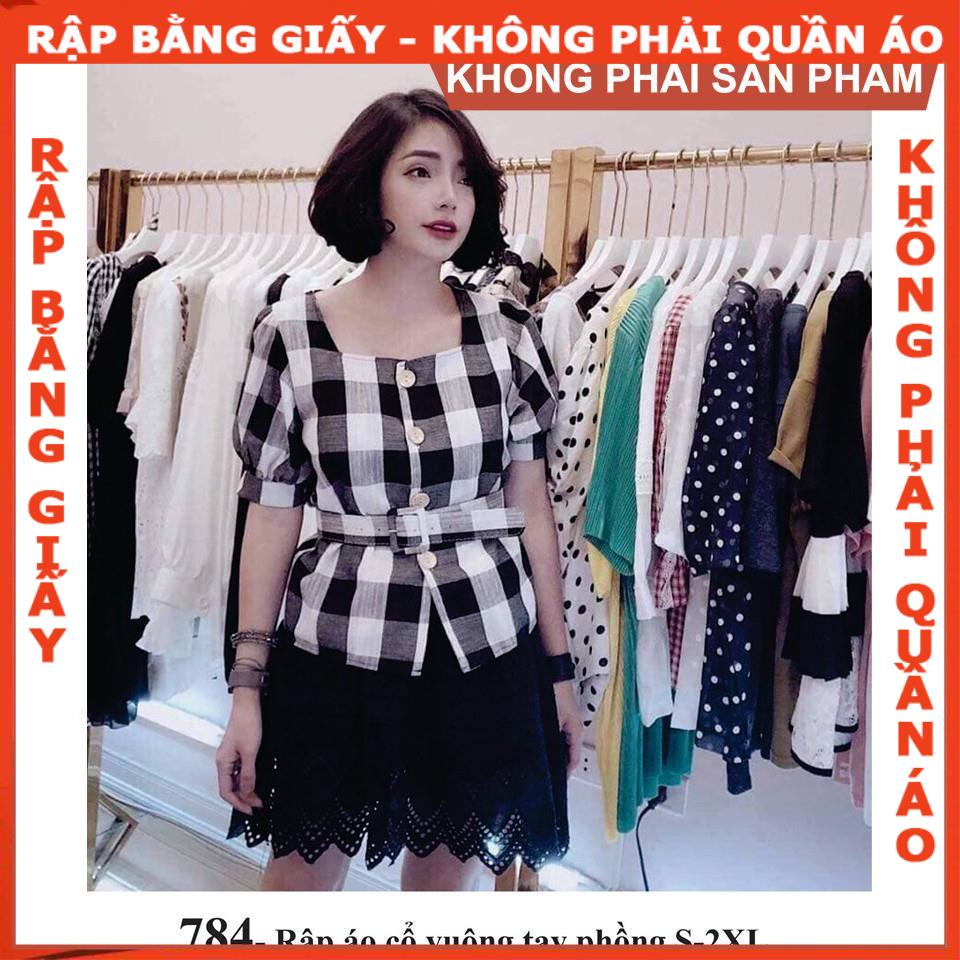Rập áo cổ vuông tay phồng - Rập giấy A0 mã 784 (Bản vẽ) (BẢN VẼ)