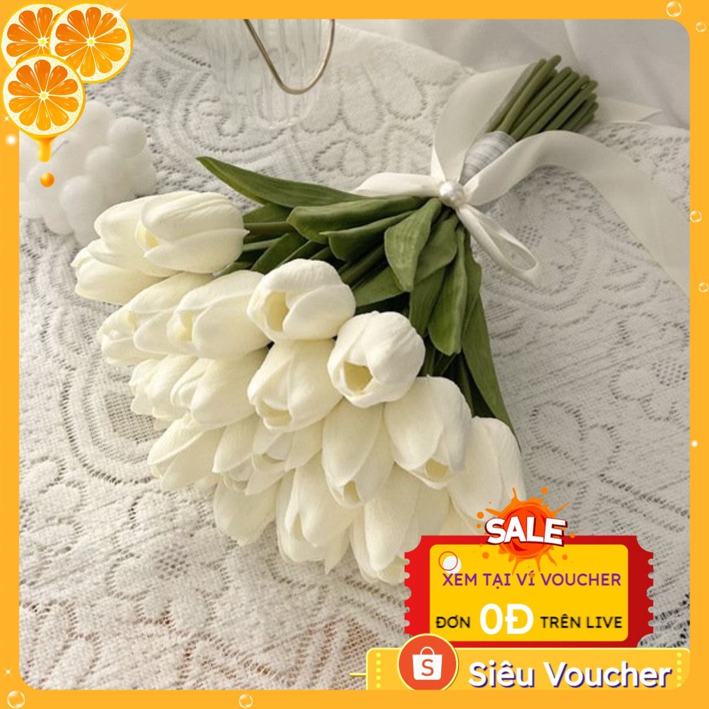Bó Hoa Tulip Sang Trọng Phong Cách Hàn Quốc Dùng Làm Hoa Cưới/Chụp Ảnh