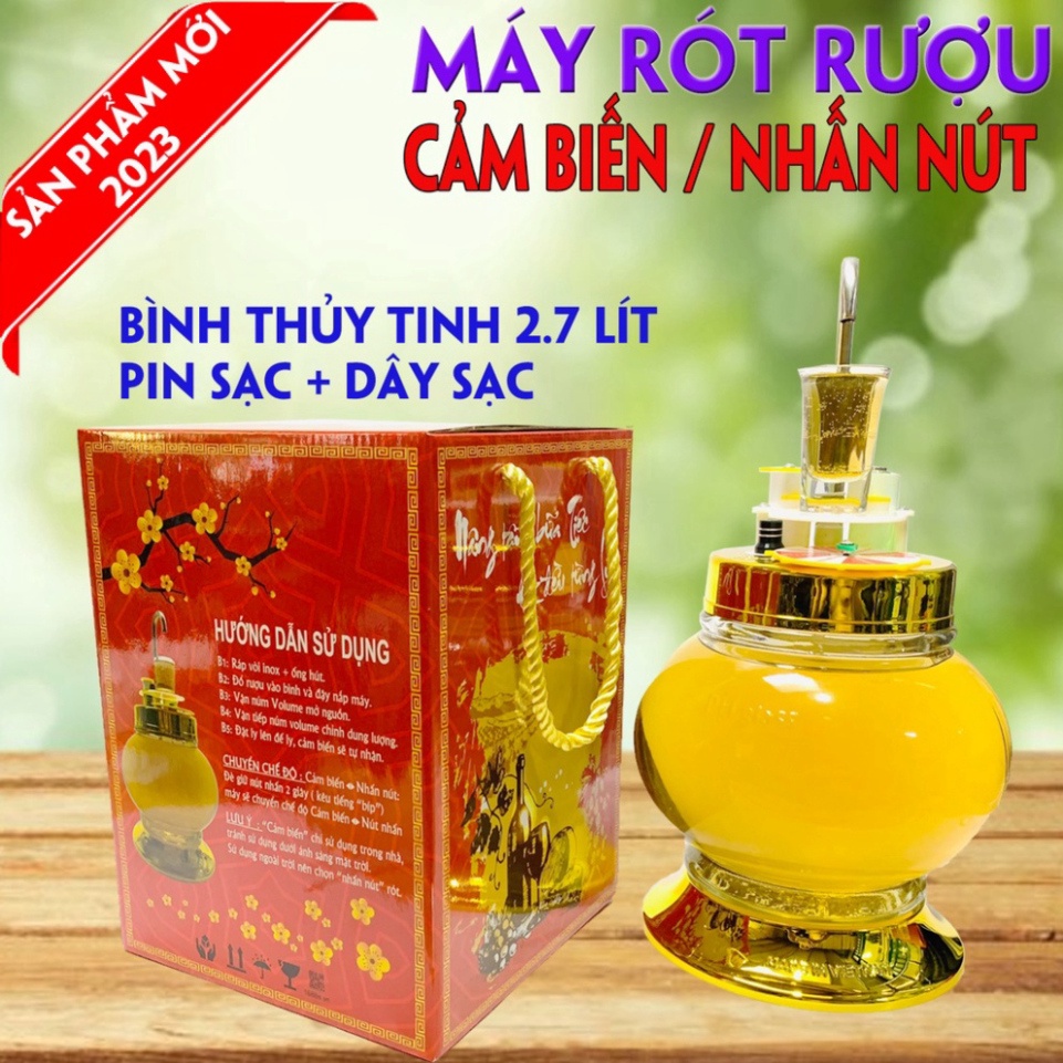 Máy rót rượu KAIDO k08 cảm biến, nhấn nút rót 2.7 lít