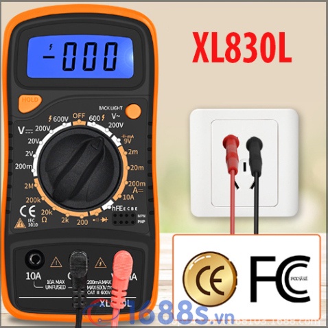 Đồng hồ đo điện áp, dòng điện DT9205A , XL830L , DT832 , Dây đo mũi kim - 1688s.vn