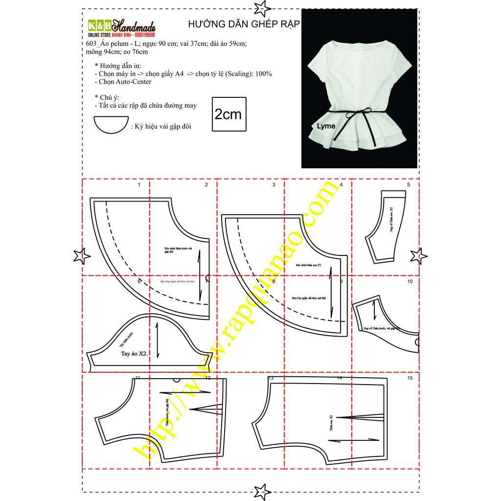 Rập giấy áo pelum 603