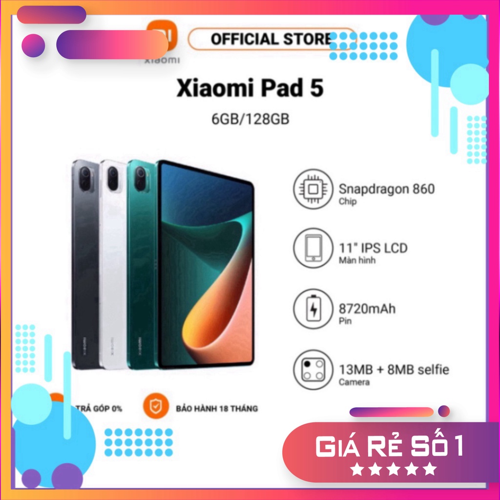 (Sale) Máy tính bảng Xiaomi Pad 5 MH WQHD+ 120Hz l Bốn loa stereo l Snapdragon™ 860 ( sale ) Miễn phí giao hàng . . .