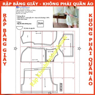 Rập giấy a0 mã 1511 - bộ đùi mặc nhà