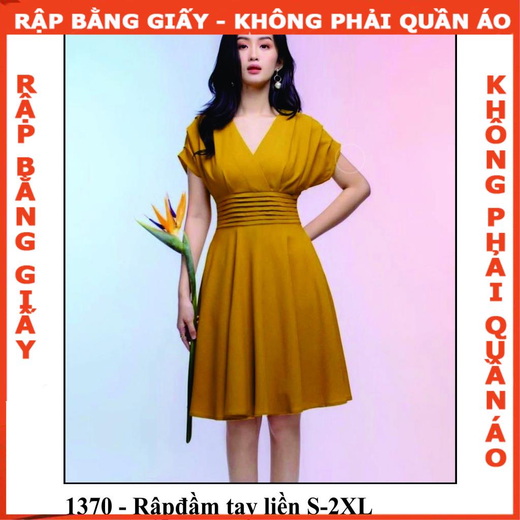 Rập giấy đầm tay liền mã 1370 (BẢN VẼ)