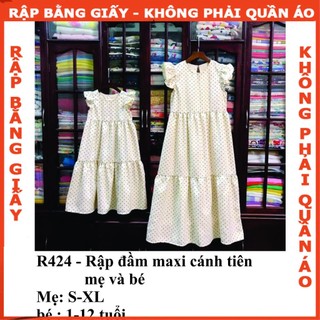 Rập giấy a0 - đầm cánh tiên cho bé r424