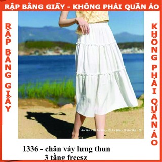Rập giấy mã 1336- chân váy 3 tầng freesz (BẢN VẼ)