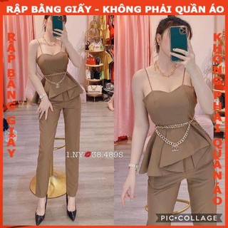Rập giấy set quần ống đứng áo pelum mã 1211 (BẢN VẼ)
