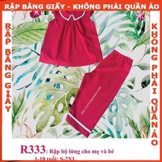 Rập giấy bộ bé R333 (BẢN VẼ)